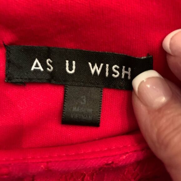 Ruby Red Mini Dress sleeveless Lace dress by ASU Wish - Picture 3 of 7